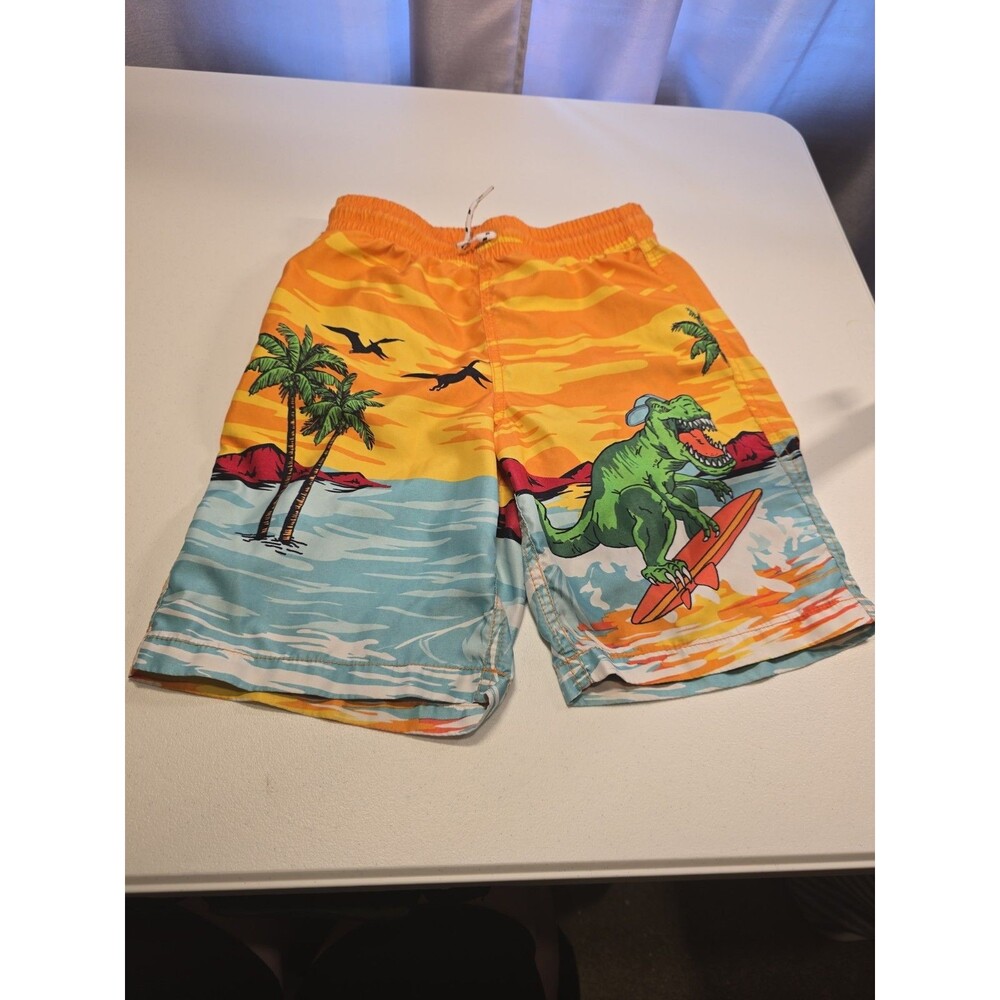 Old Navy Boys L 10-12 Bathing Suit, Surfing T. rex